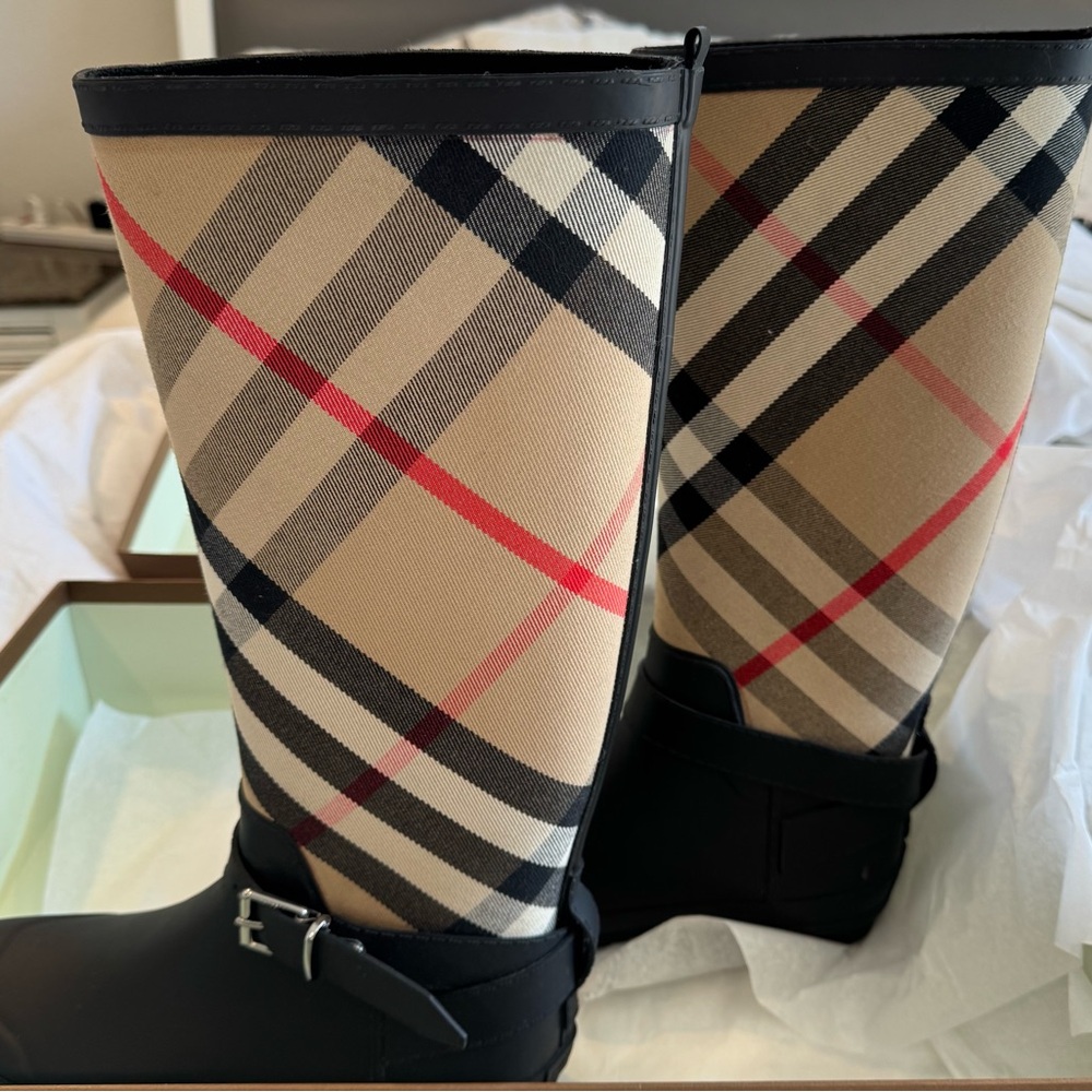Burberry Plaid Rain Boots